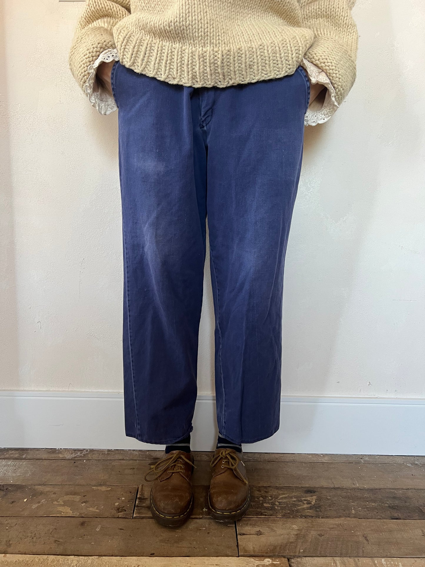 Blue Faded Workwear Trouser 2