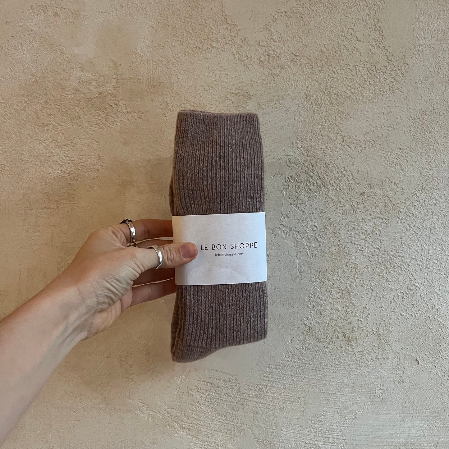 Snow Socks In Mauve by Le Bon Shoppe