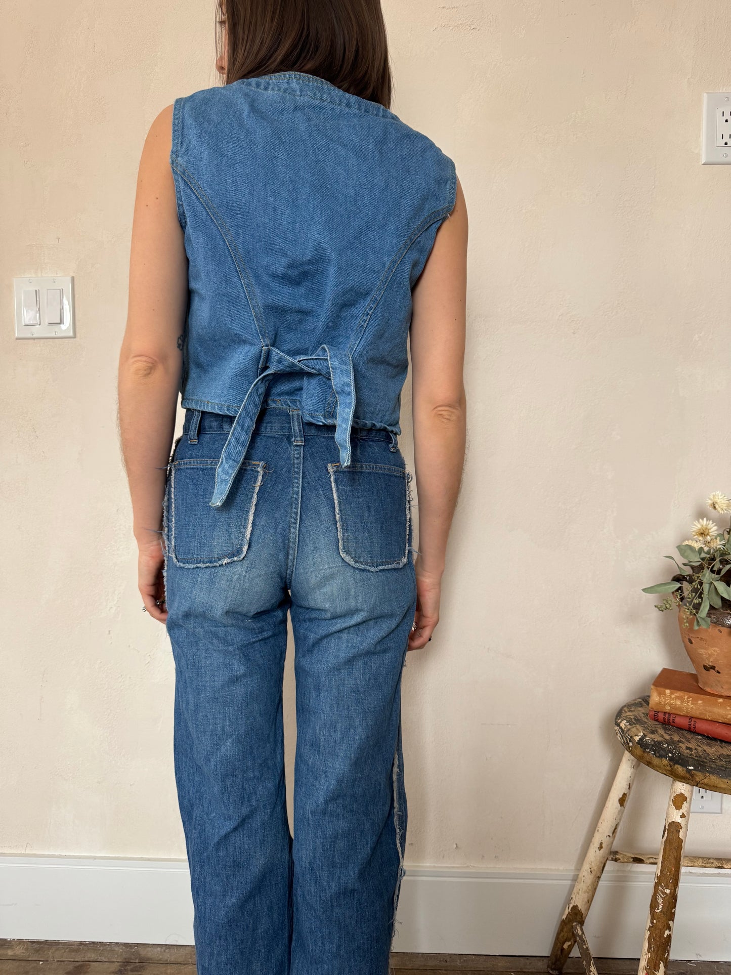 Denim Vest Top