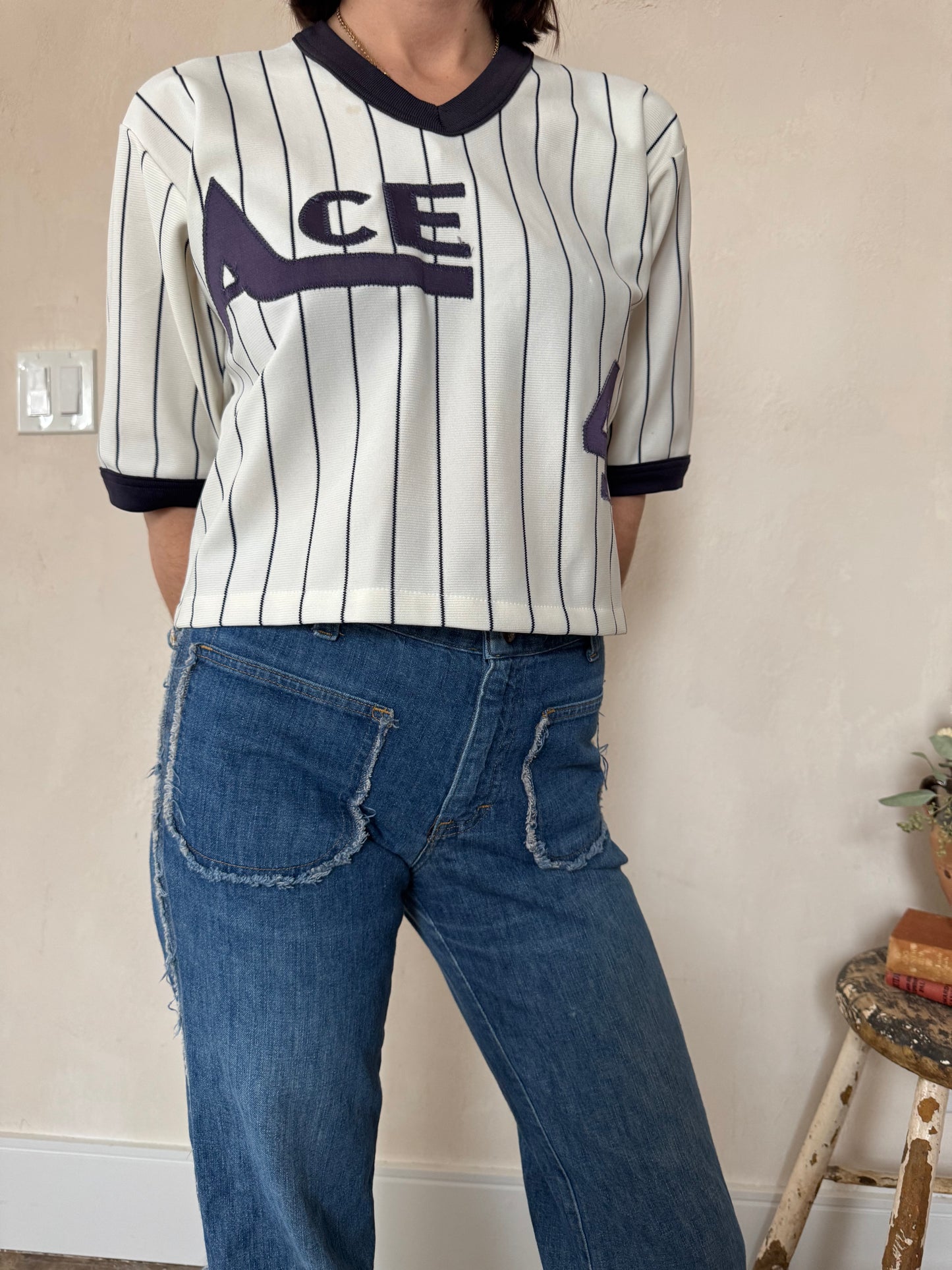 Cropped Striped Ace Jersey #4