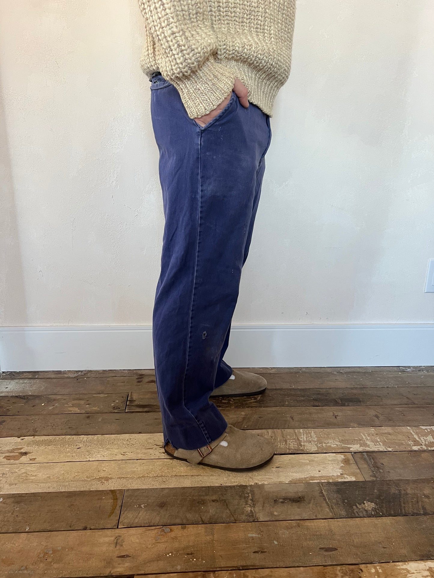 Blue Faded Workwear Trouser 3