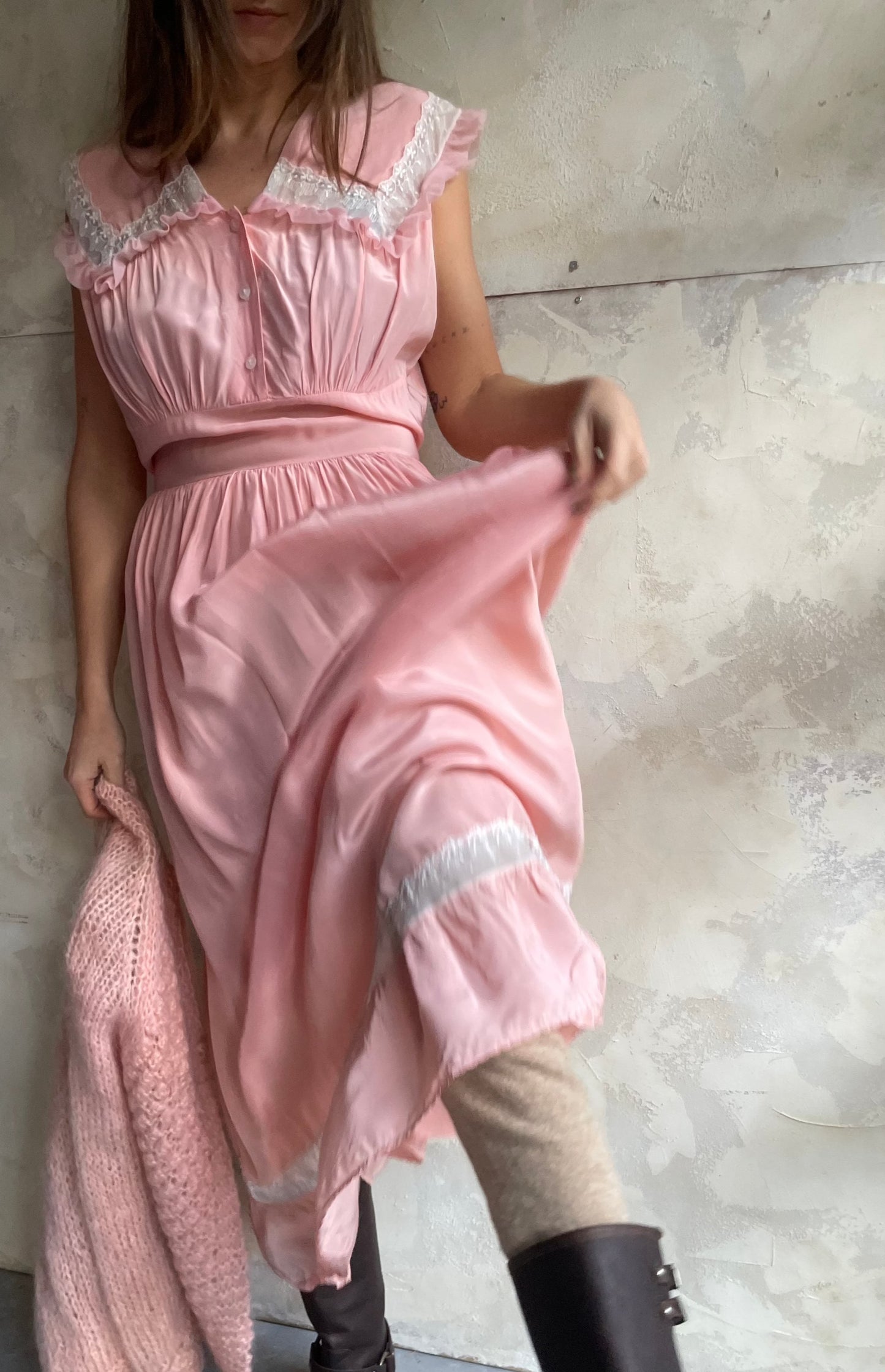 Pink Slip Dress