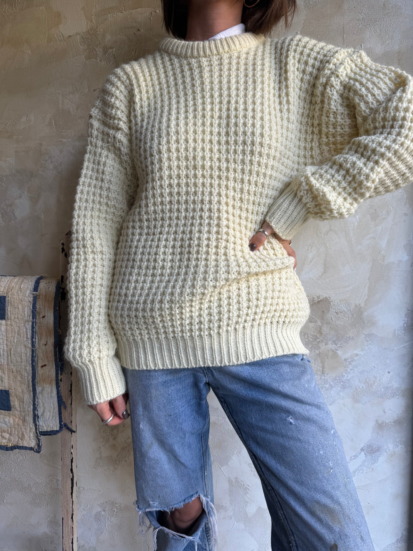 Cream Wool Sweater