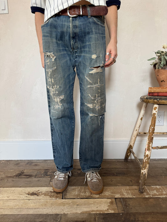 Super Distressed and Faded Levis