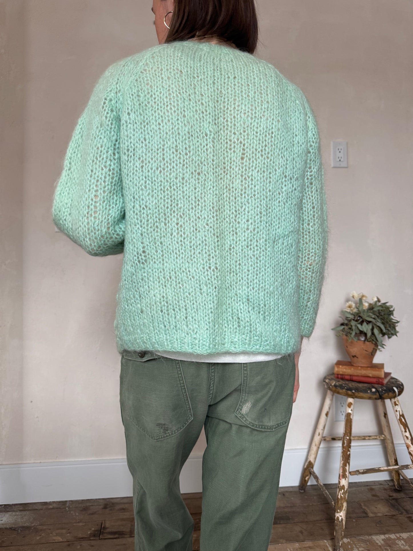 Mint Mohair Cardigan