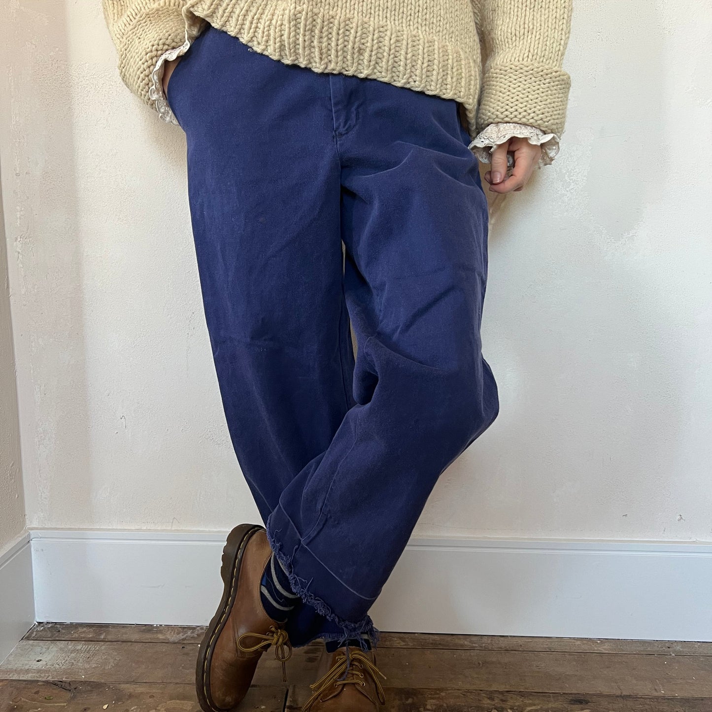 Blue Faded Workwear Trouser 4