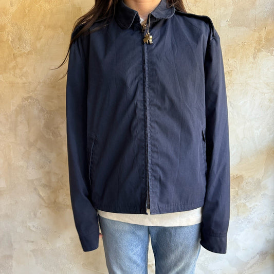 Navy Blue Military Poplin Jacket