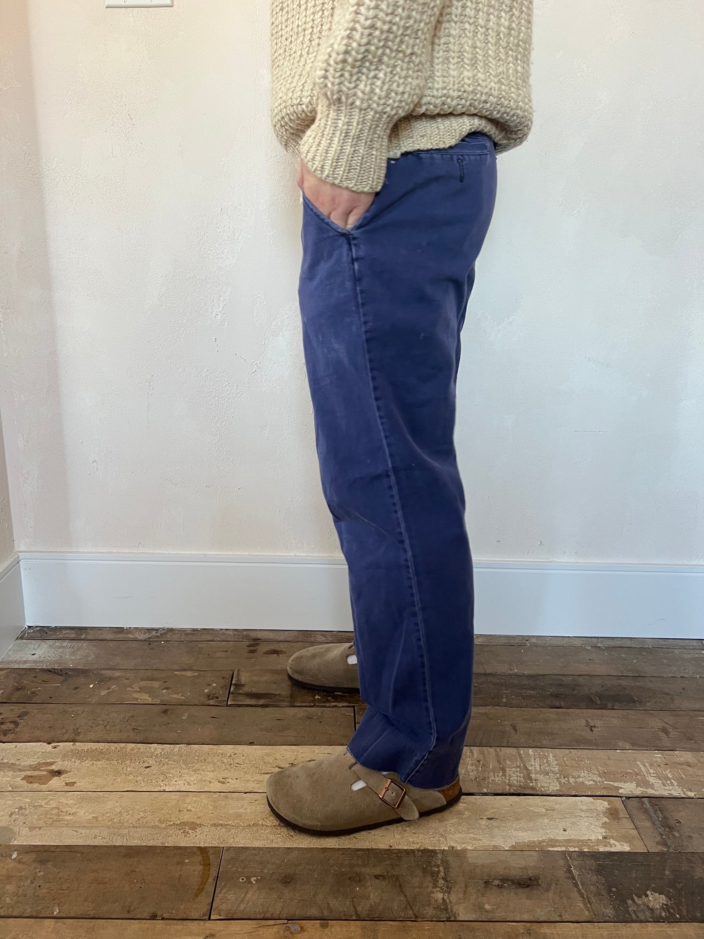 Blue Faded Workwear Trouser 3