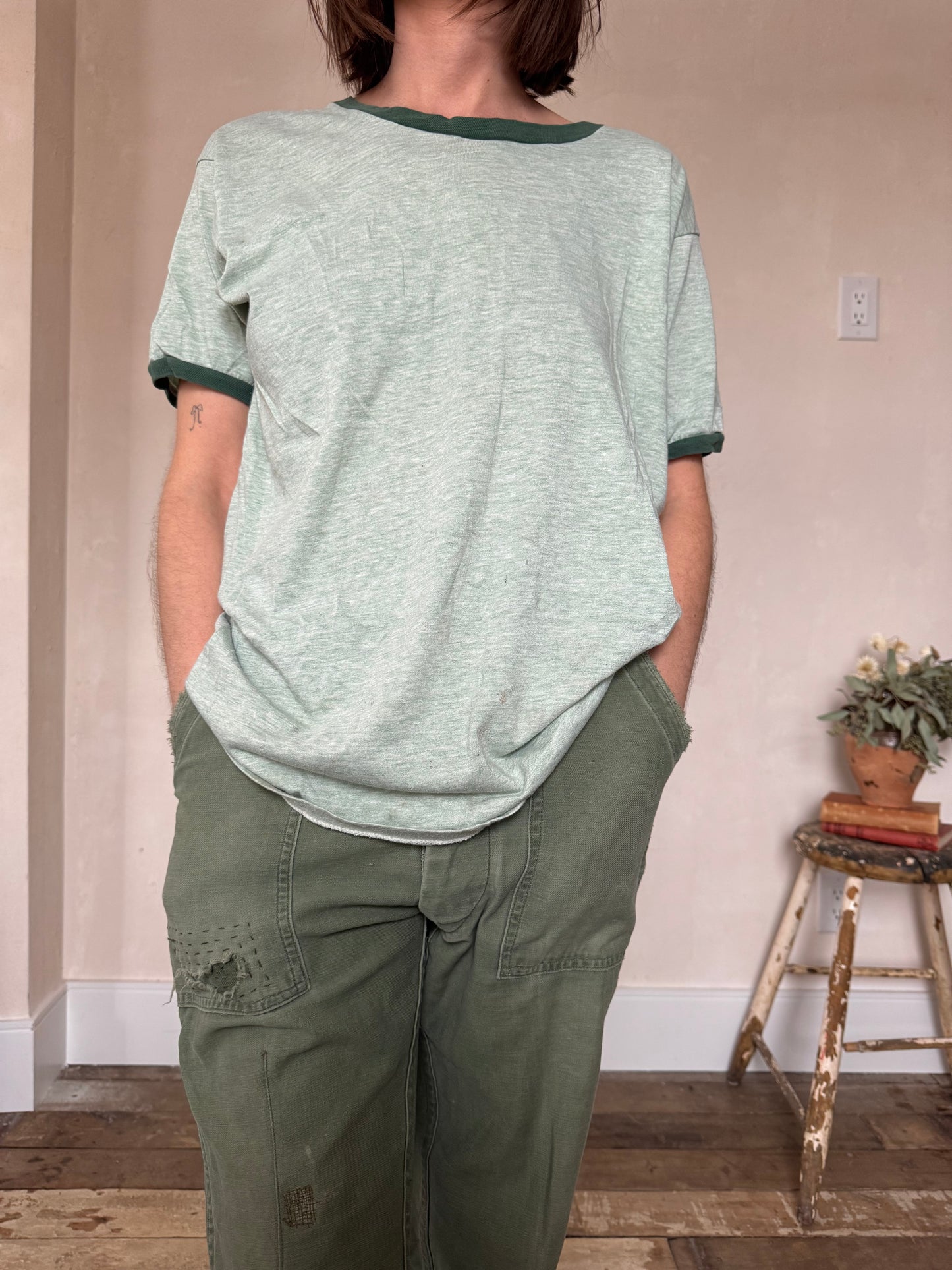 Green Ringer Tee