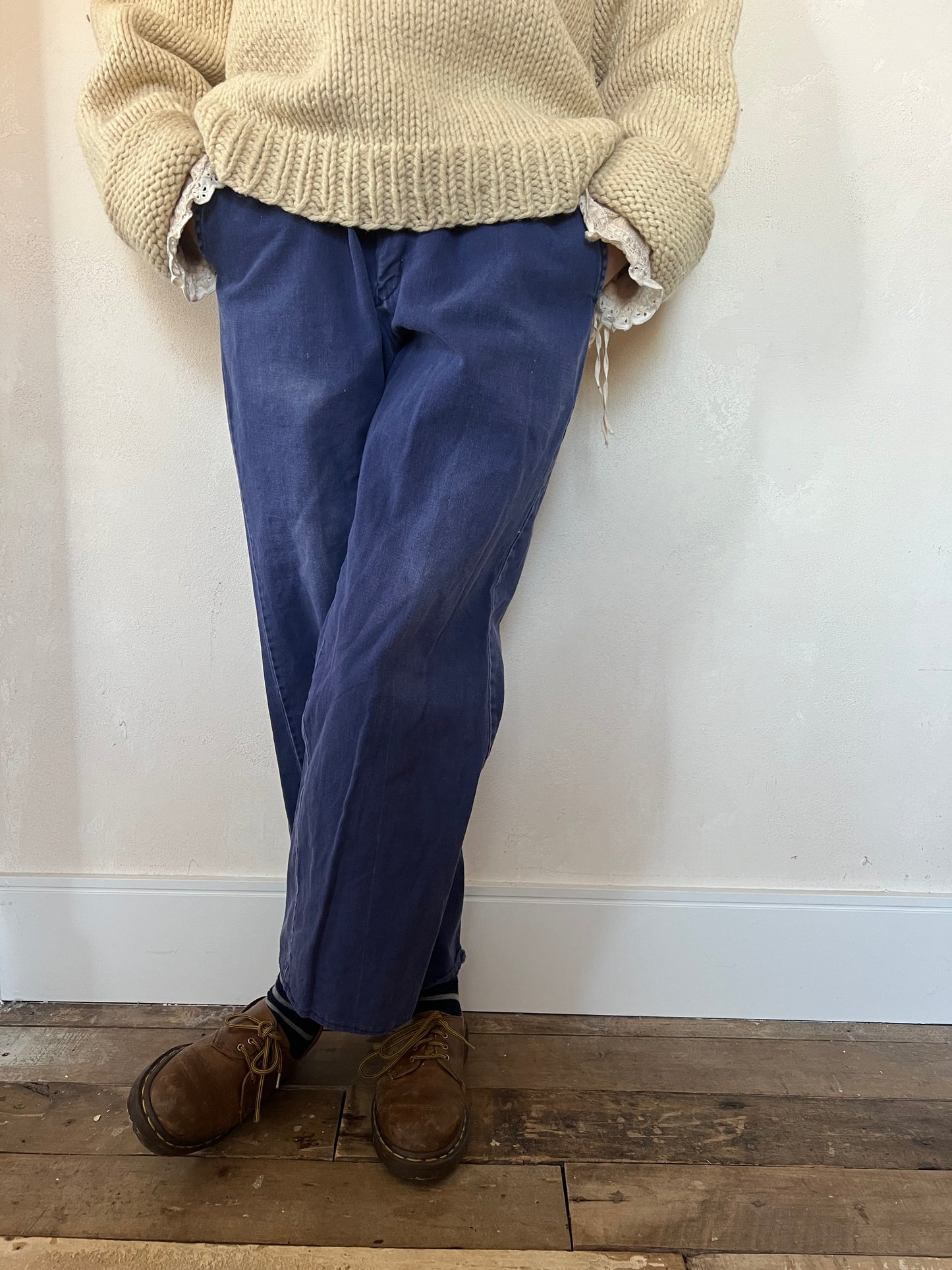 Blue Faded Workwear Trouser 2