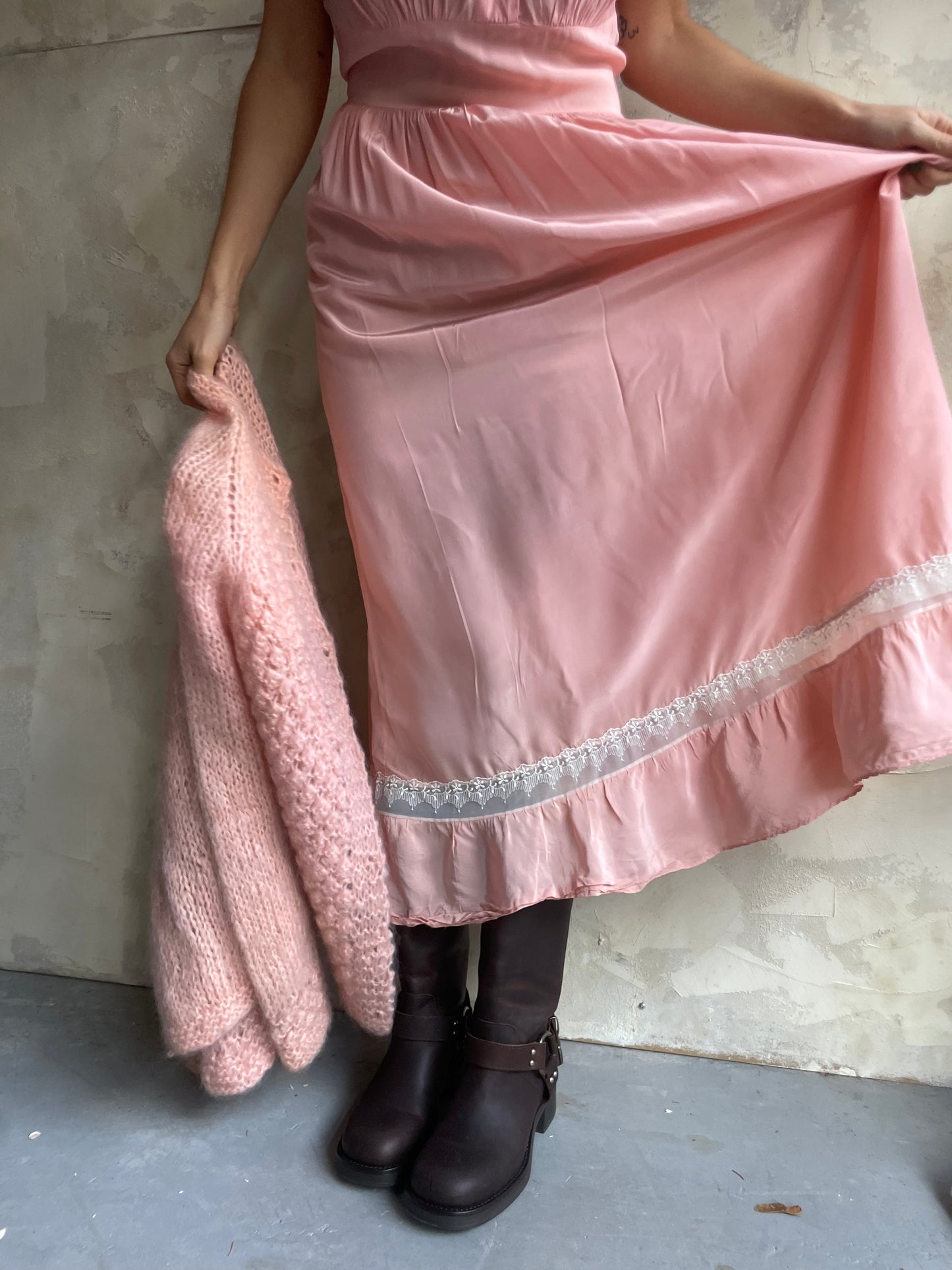 Pink Slip Dress