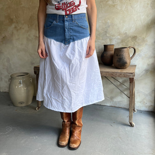 Blue Denim Cowgirl Skirt