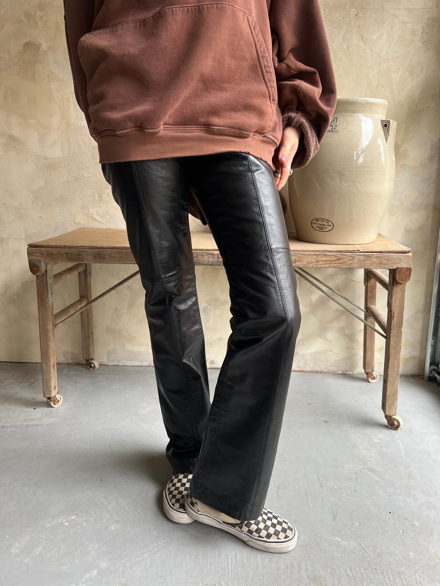 Danier Black Leather Pants