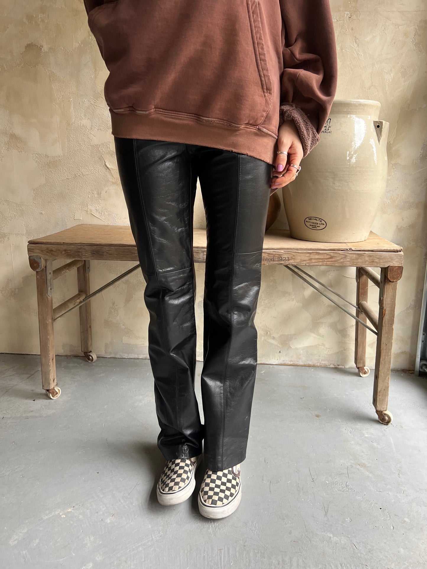 Danier Black Leather Pants