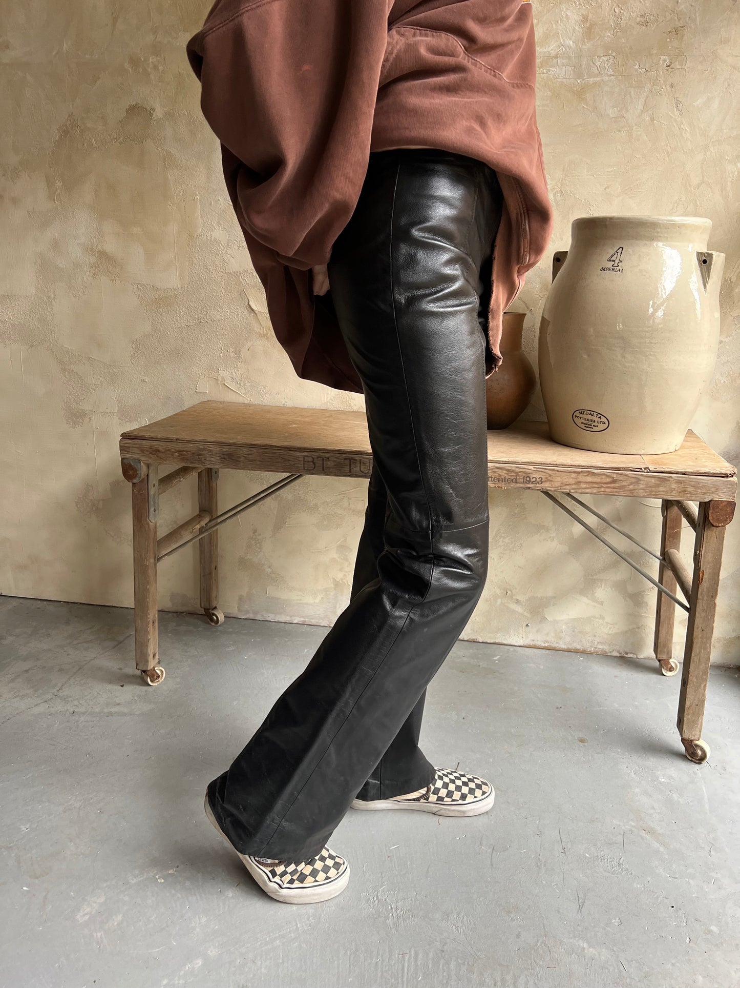 Danier Black Leather Pants