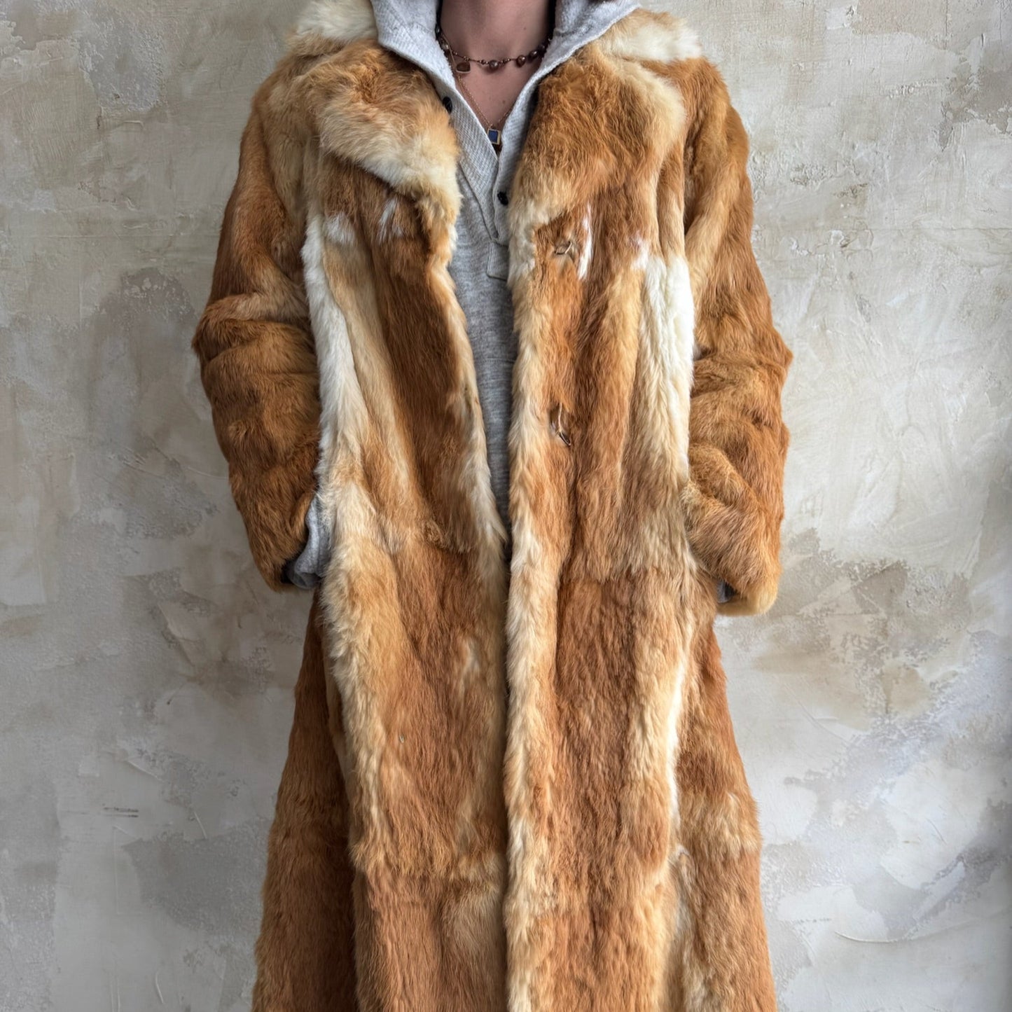 Long Rabbit Fur Jacket