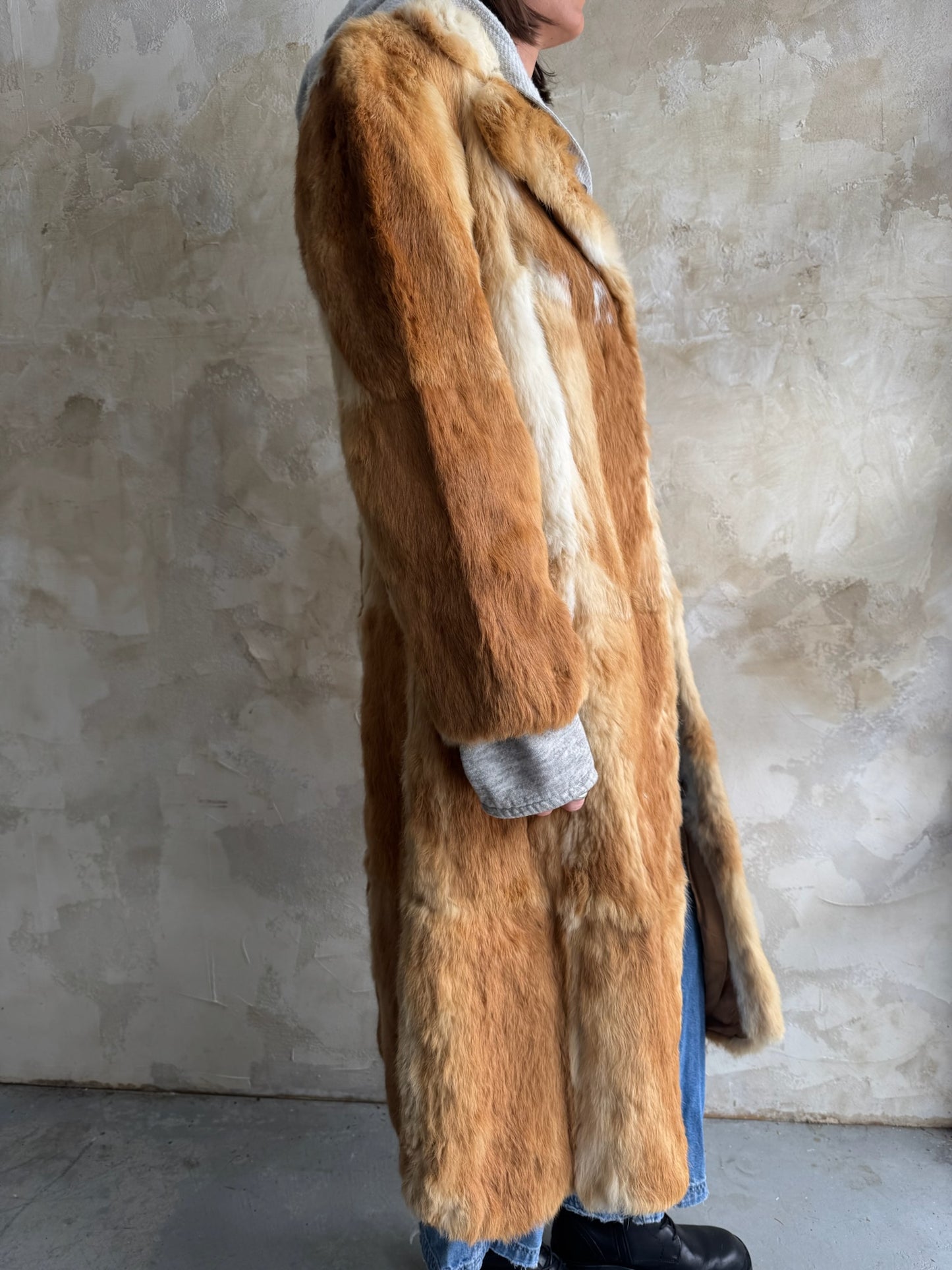 Long Rabbit Fur Jacket