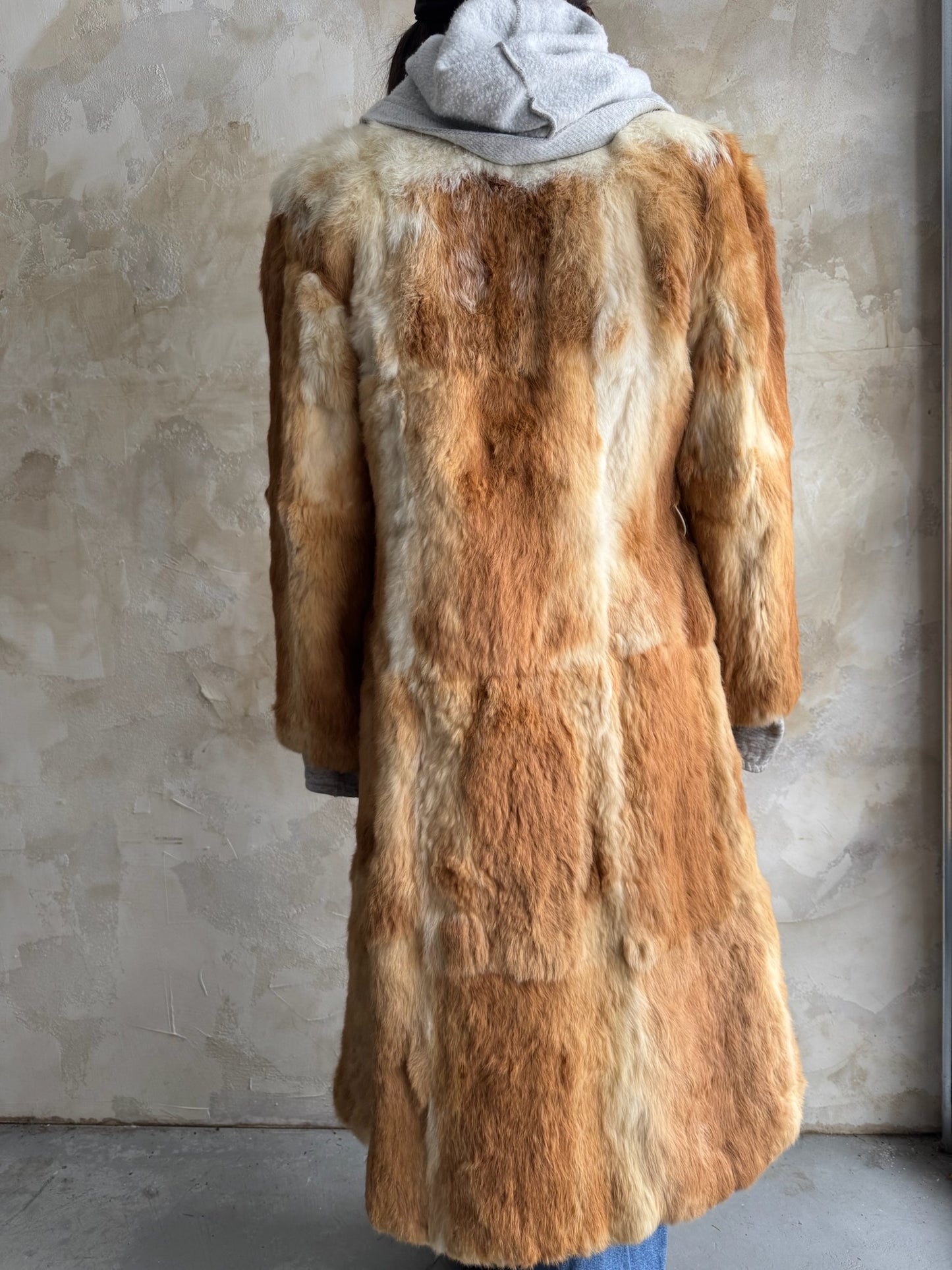 Long Rabbit Fur Jacket