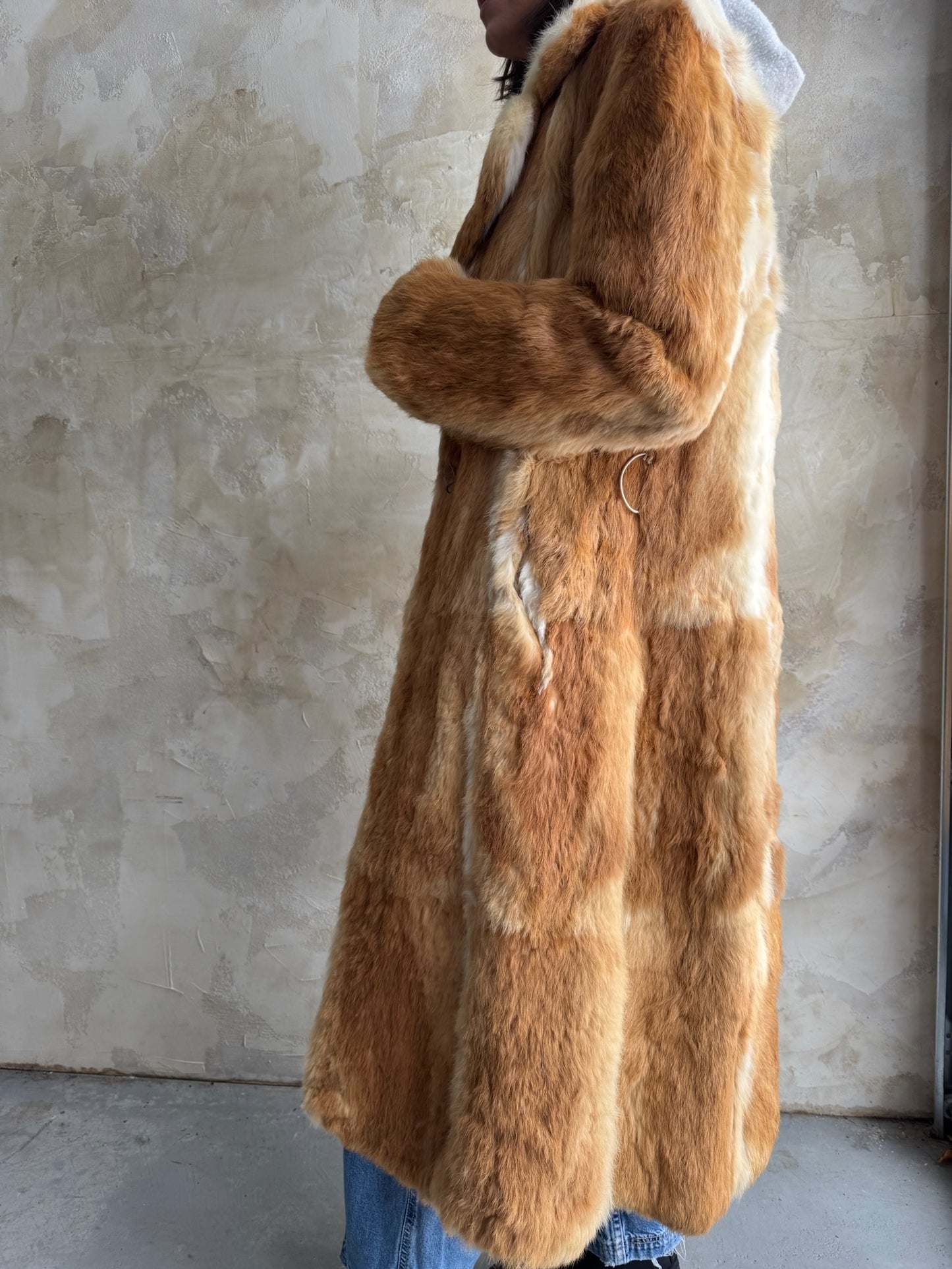 Long Rabbit Fur Jacket