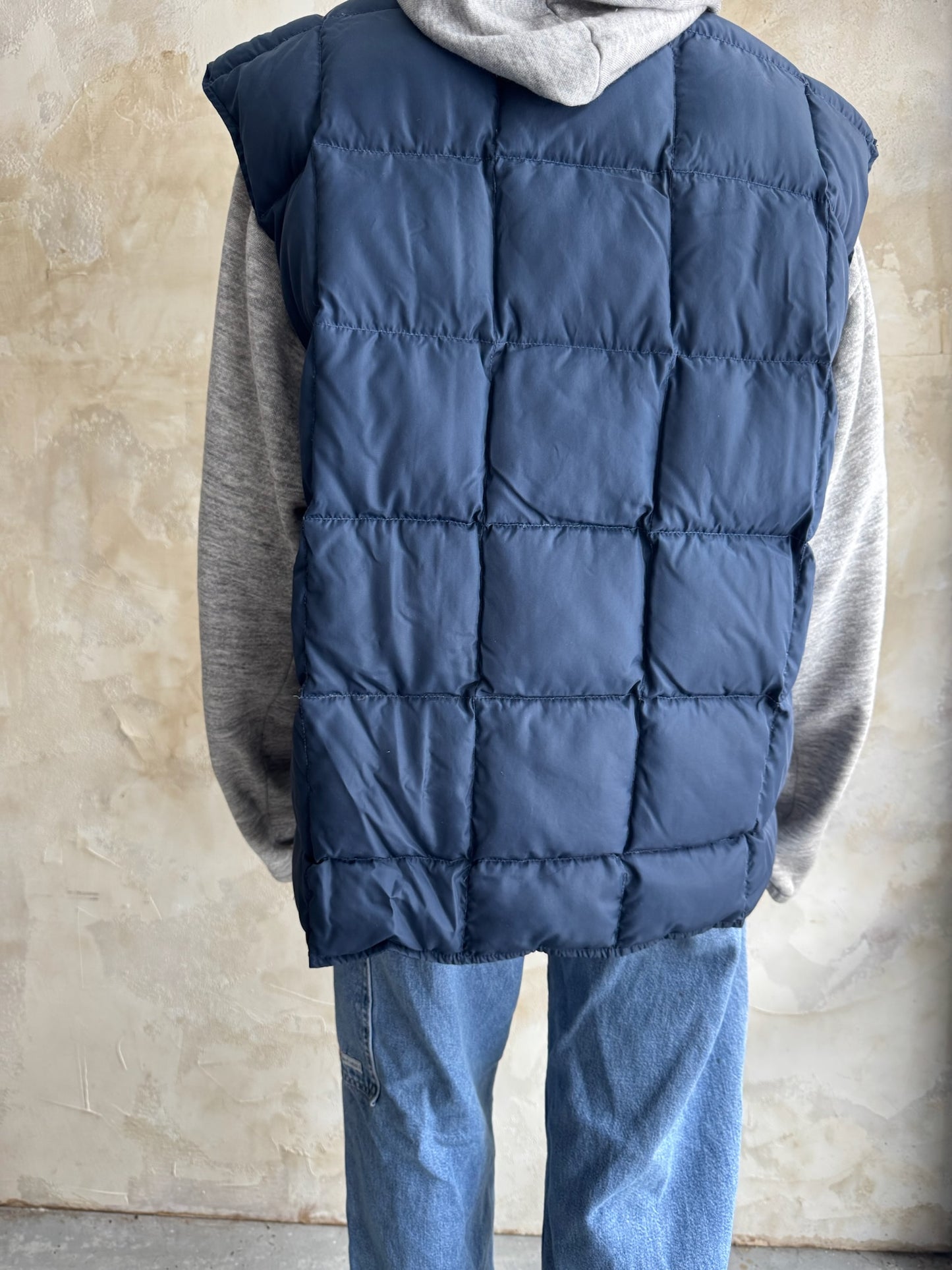 Navy Blue Goose Down Puffer Vest