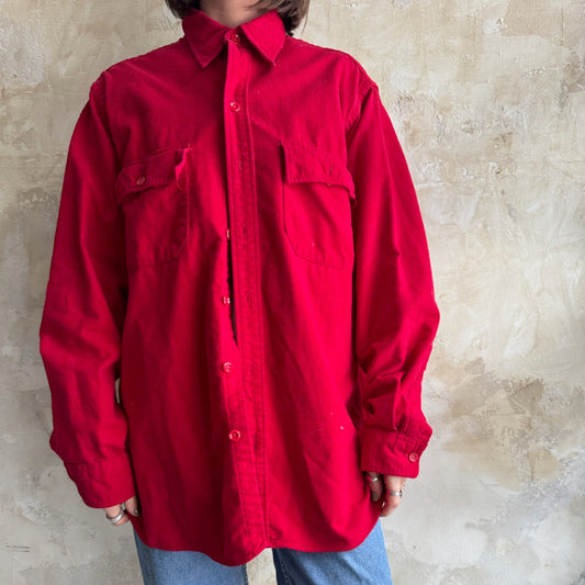 LL Bean Cherry Red Flannel