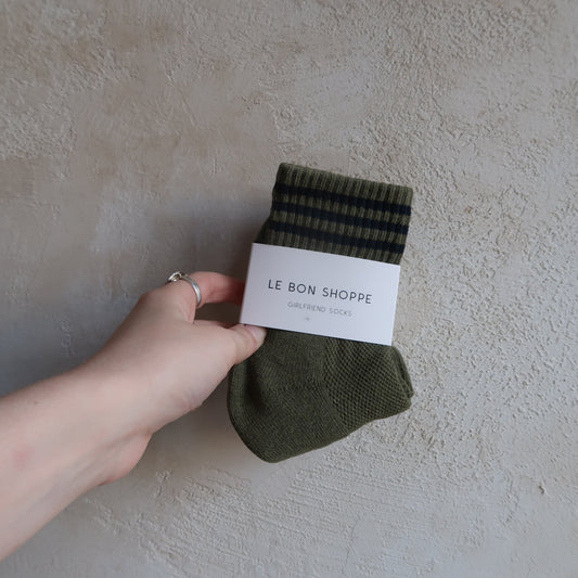 Girlfriend Socks in Sage By Le Bon Shoppe