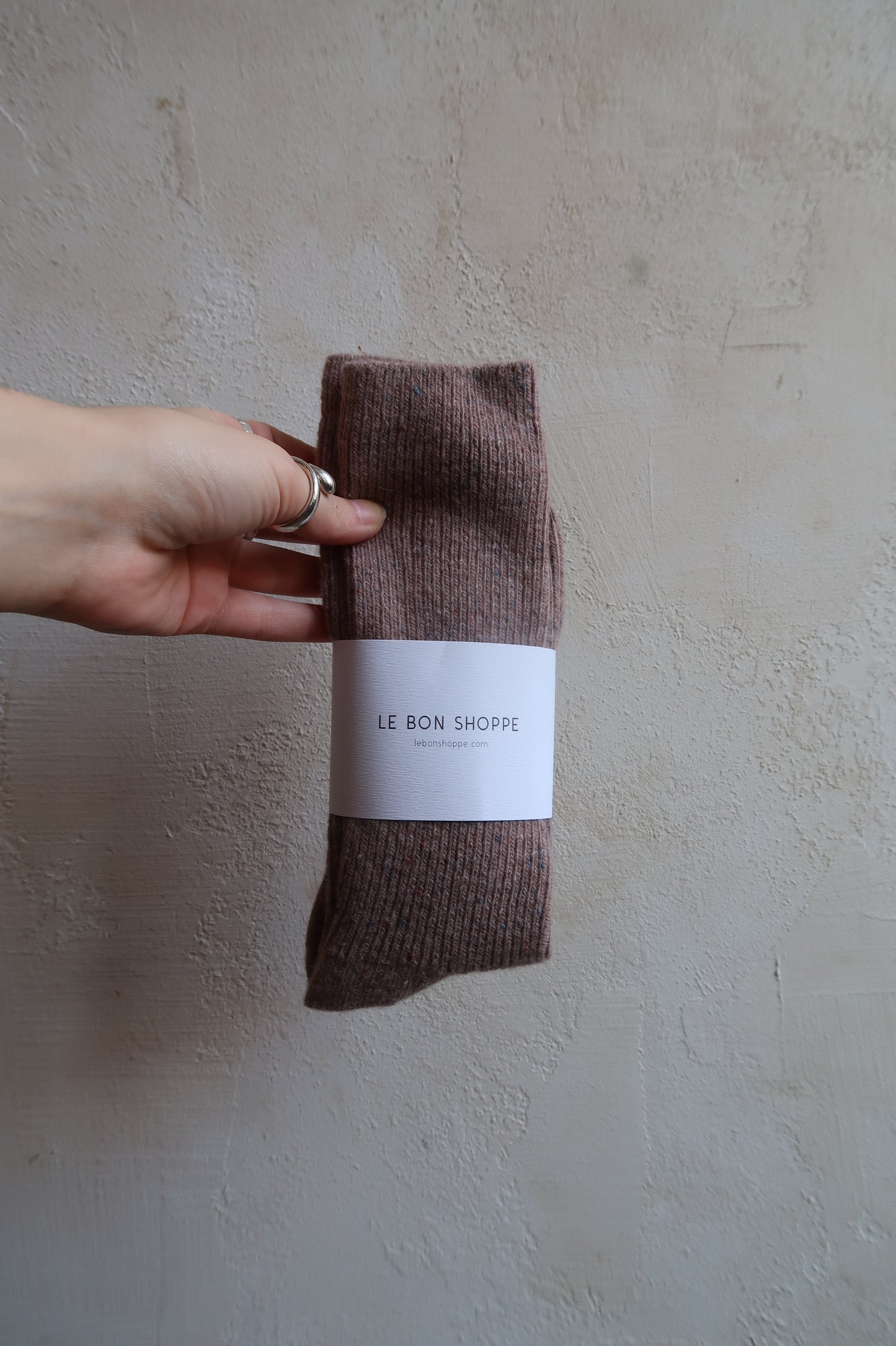 Snow Socks In Mauve by Le Bon Shoppe