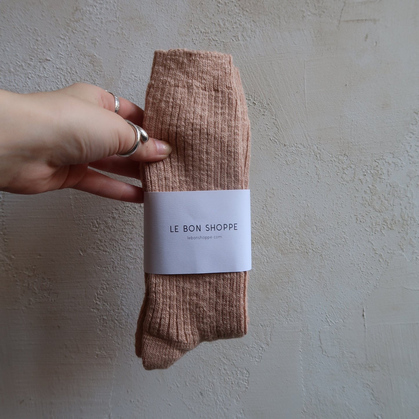 Cottage Socks In Peachy Keen by Le Bon Shoppe