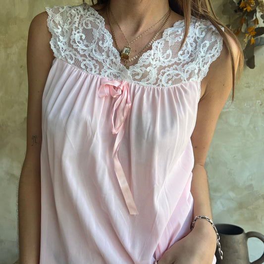 Bubble Gum Pink Long Slip Dress