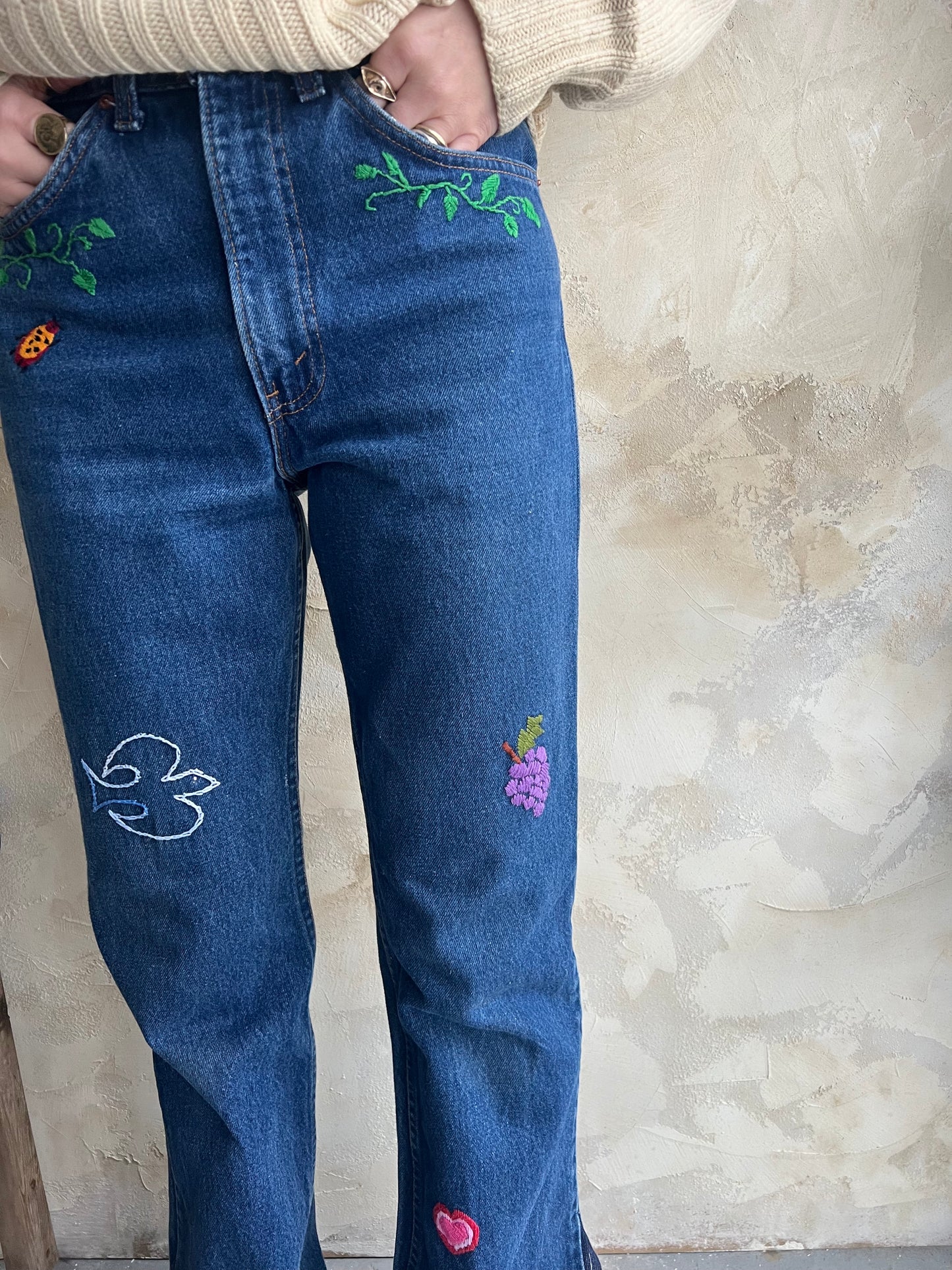 Reworked Embroidered Levi's