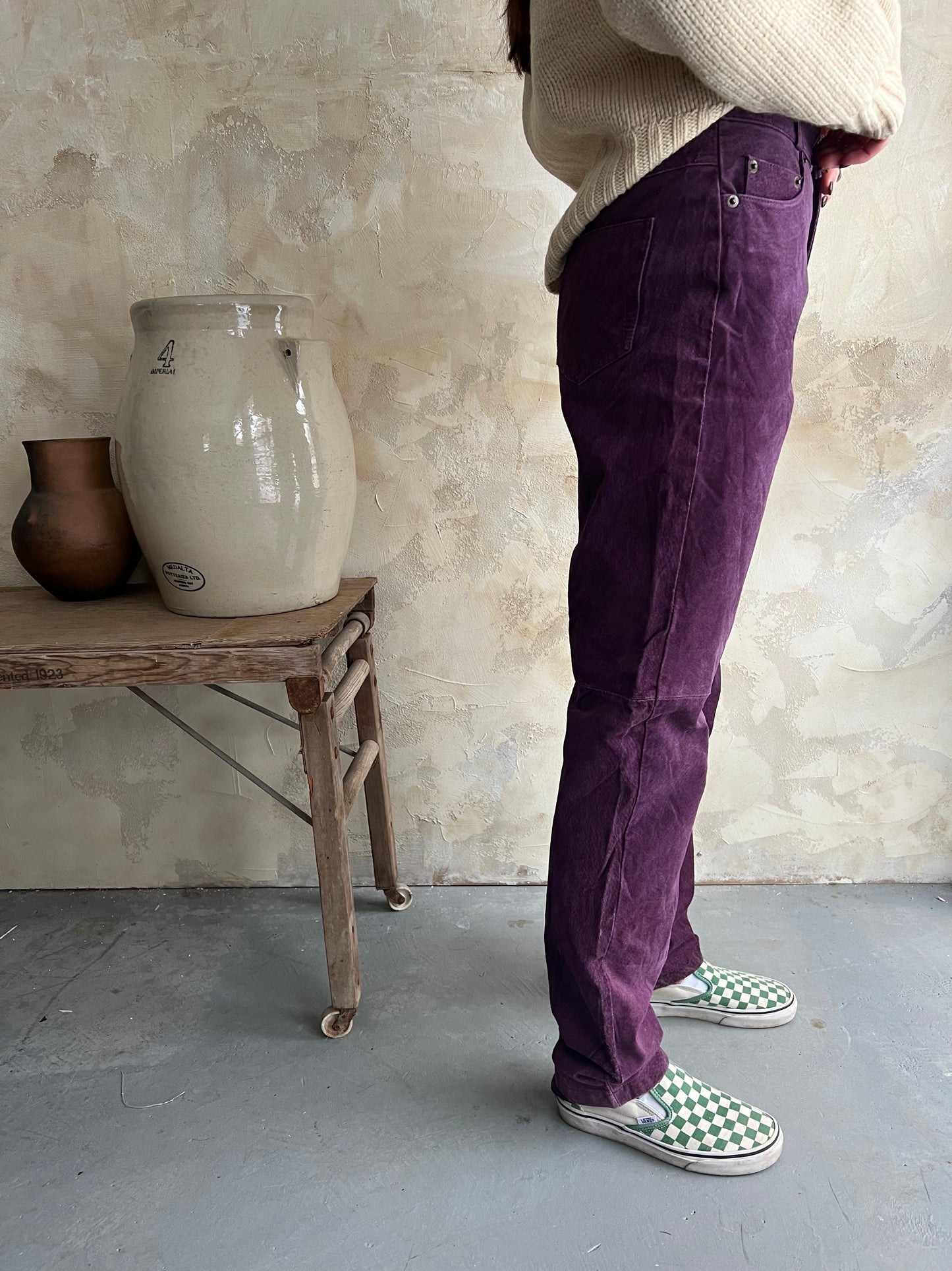 Purple Suede Pants