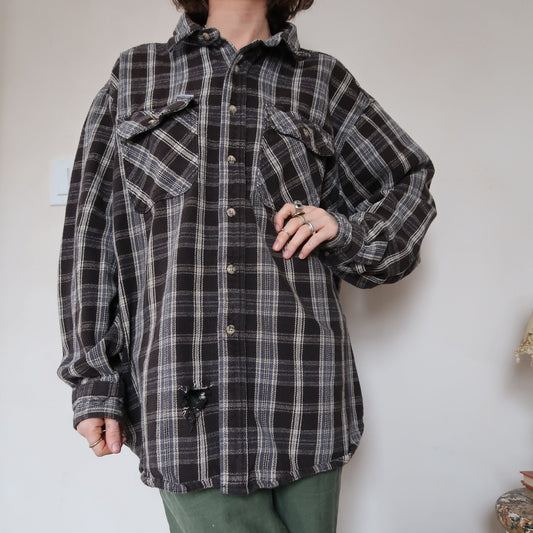 Carhartt Charcoal and Blue Flannel