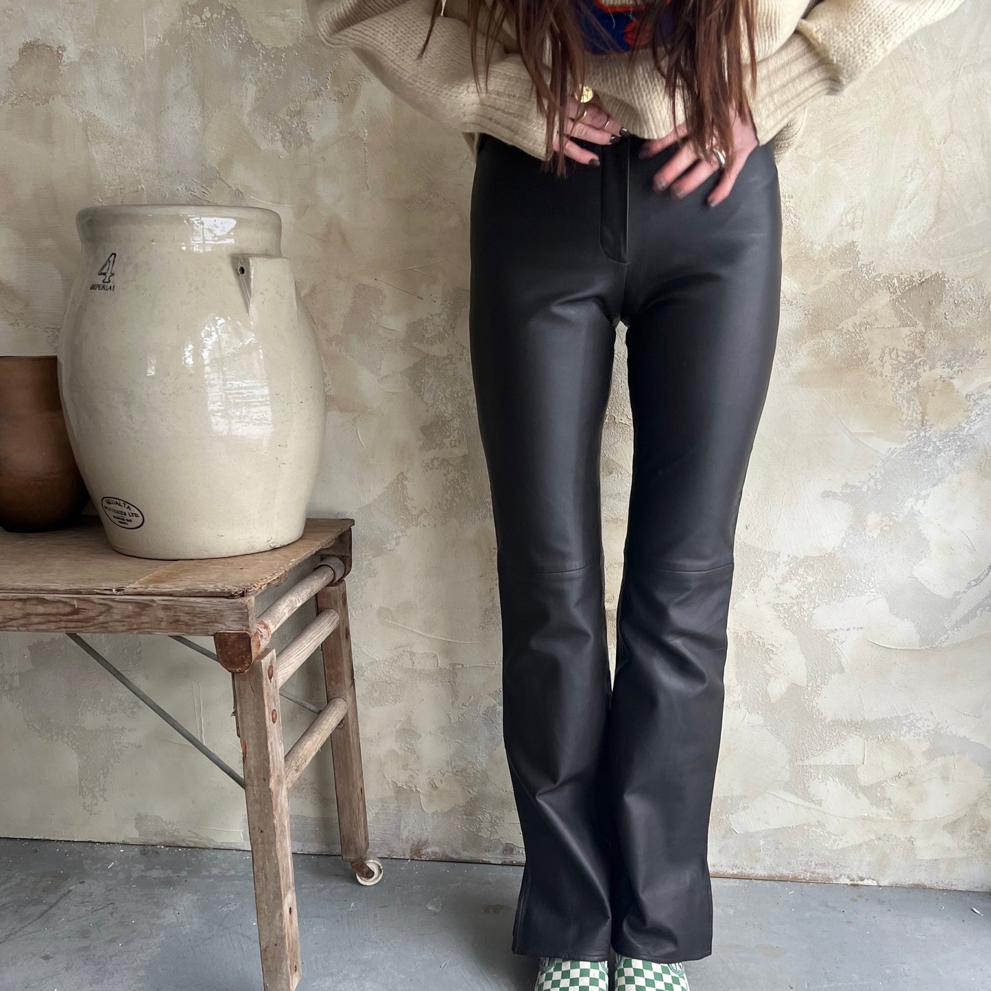 Dark Brown Leather Pants