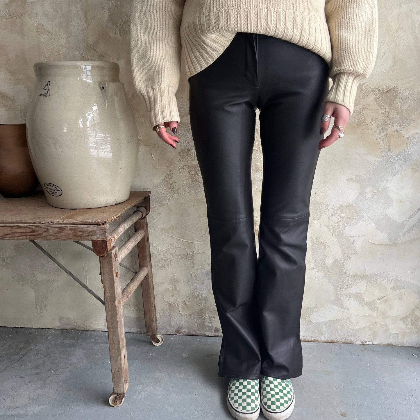 Dark Brown Leather Pants