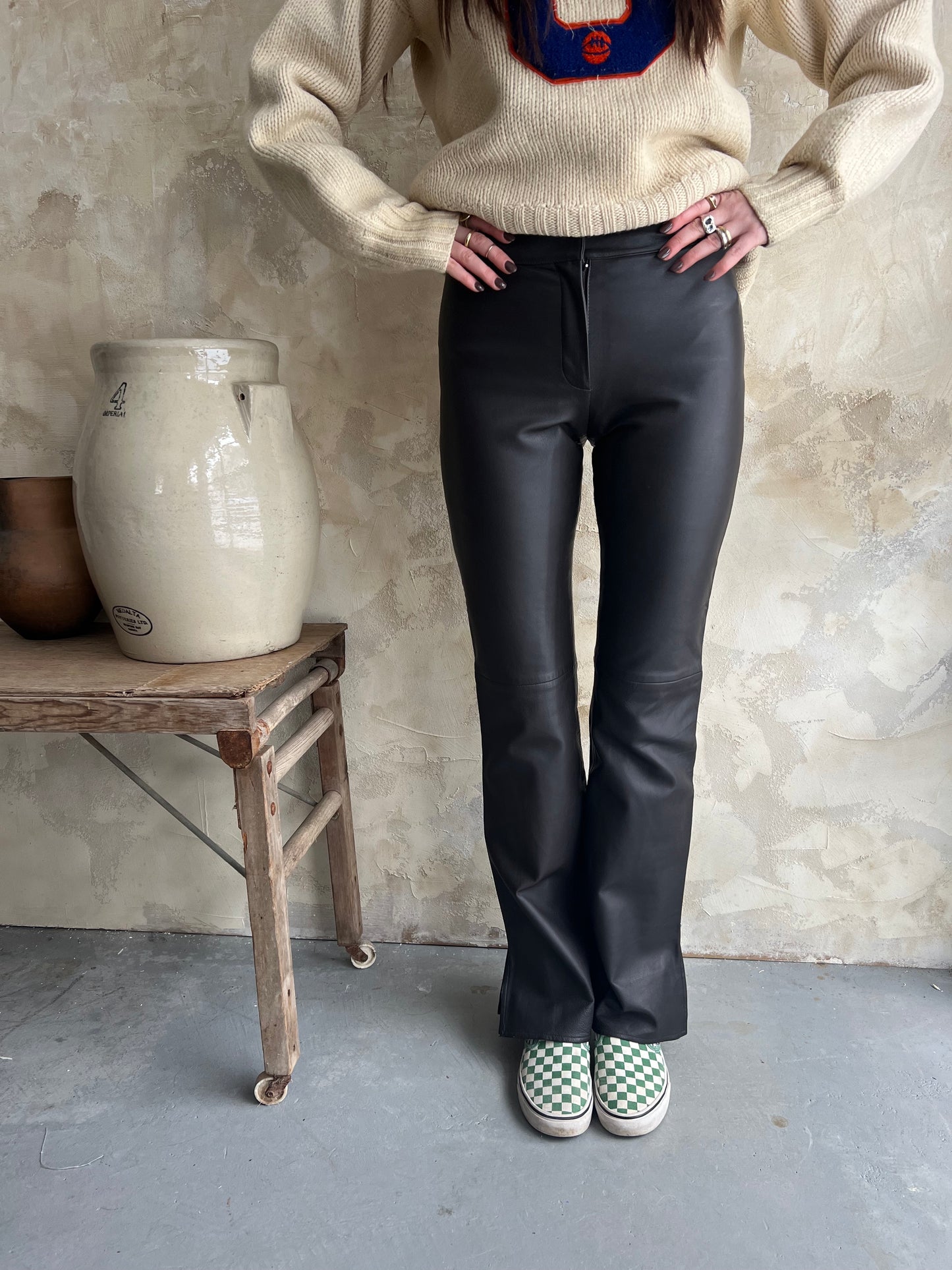 Dark Brown Leather Pants