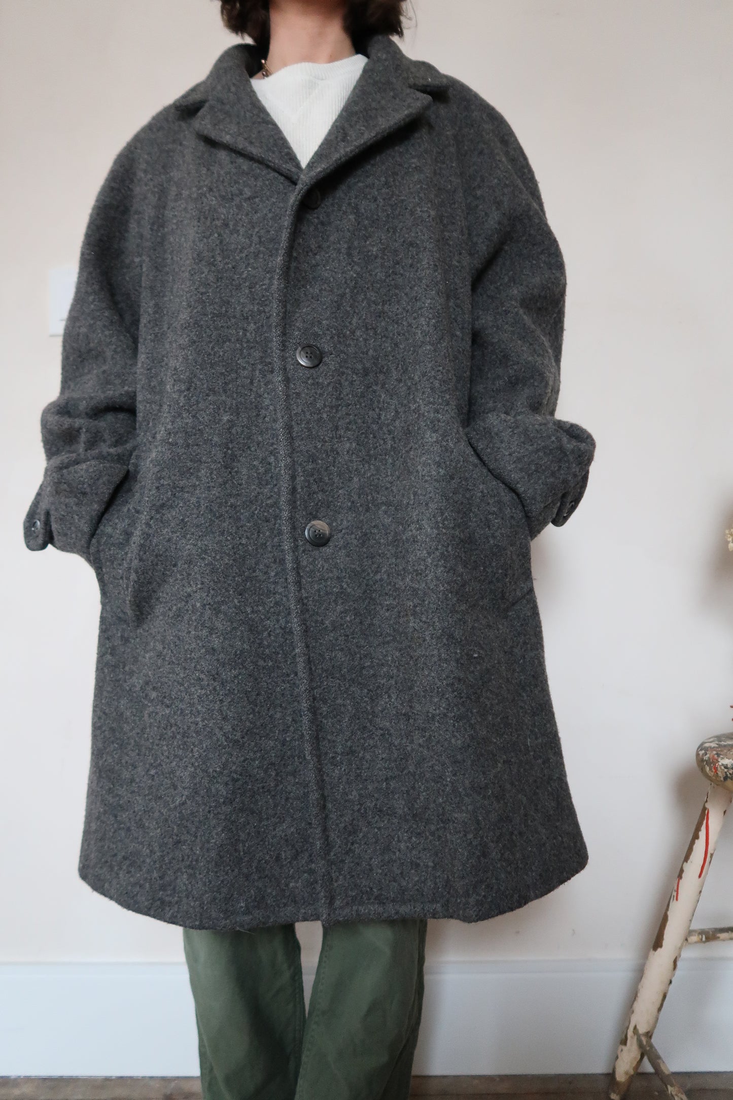 Grey Wool Pendleton Coat