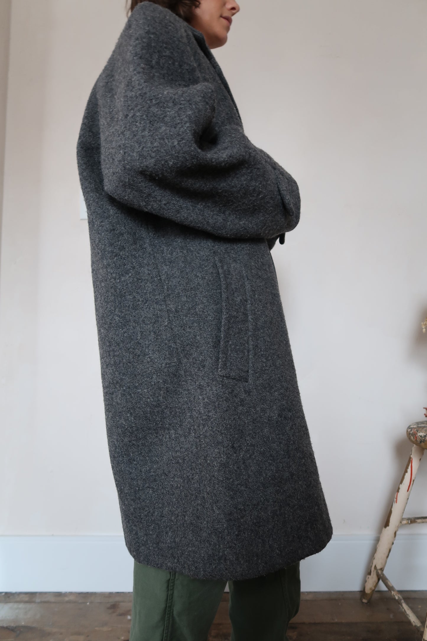 Grey Wool Pendleton Coat