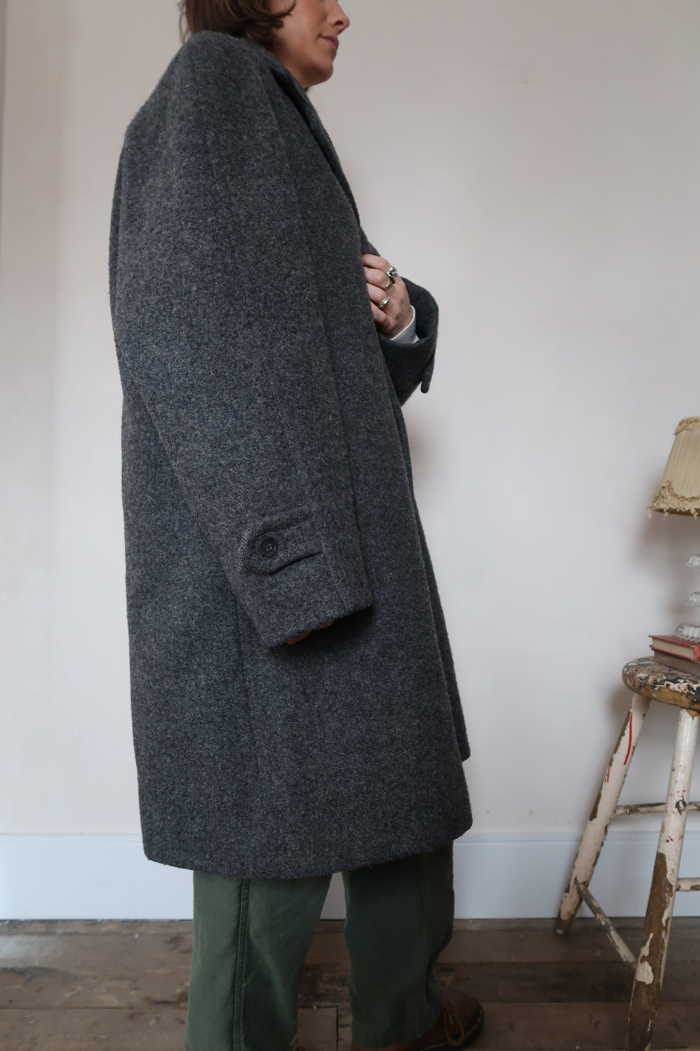 Grey Wool Pendleton Coat