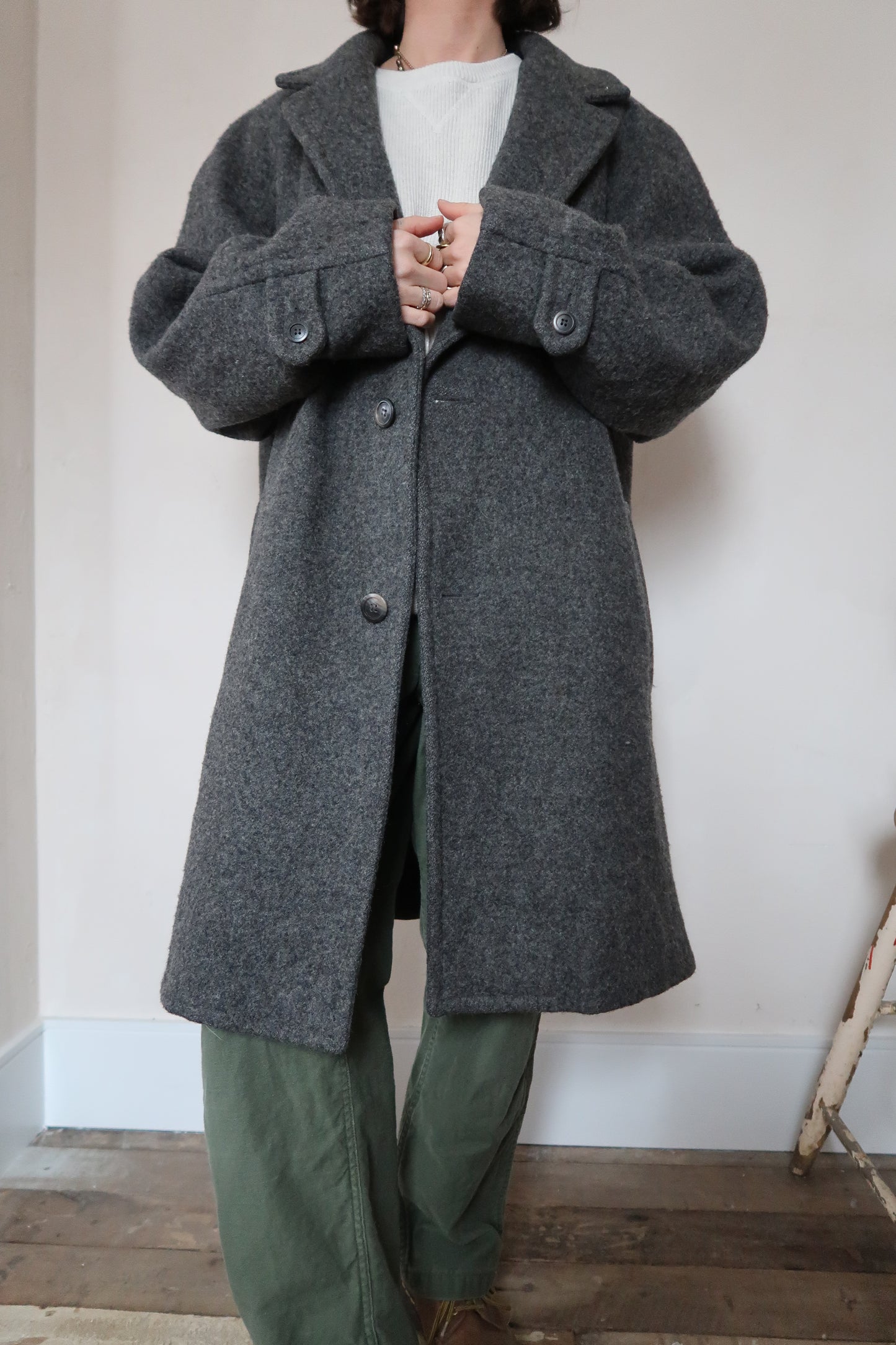 Grey Wool Pendleton Coat