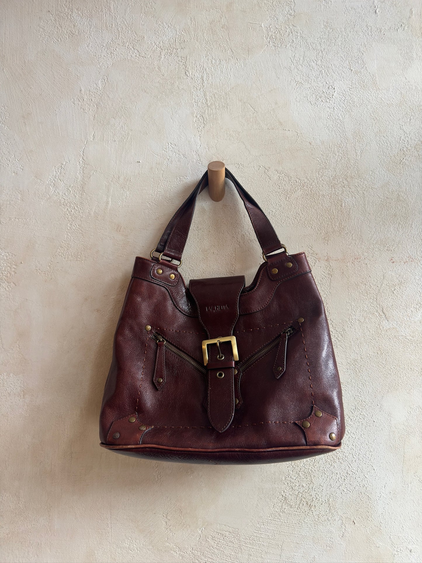 Burgundy Brown Leather Bag