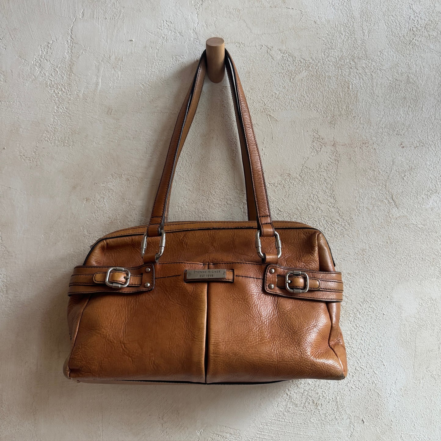 Tan Leather Shoulder Bag