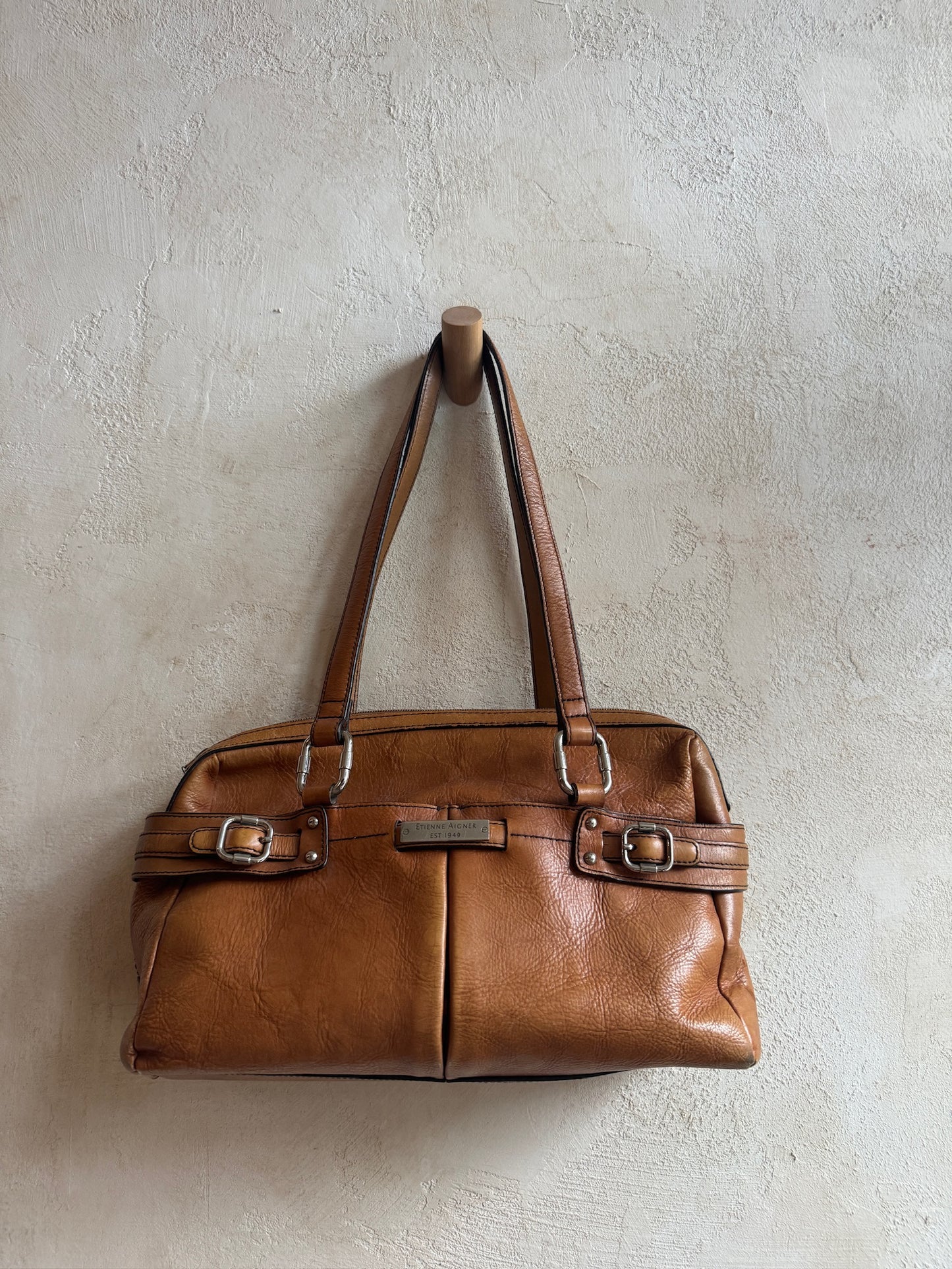 Tan Leather Shoulder Bag