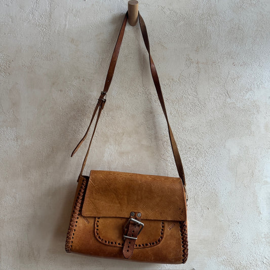 Tan Leather Camera Bag