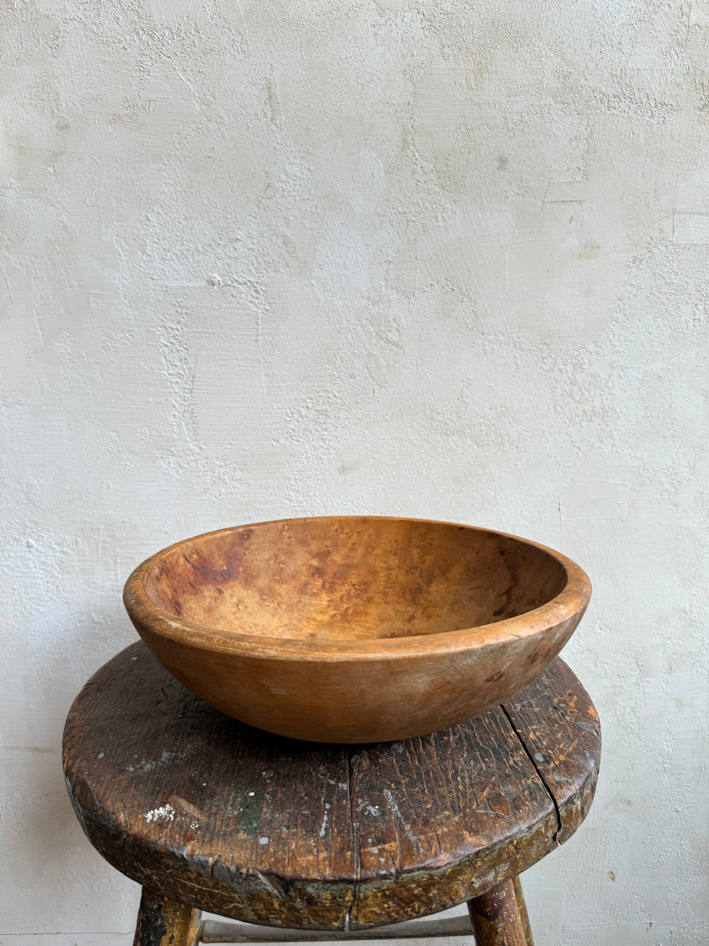 Round Wooden Dough Bowl