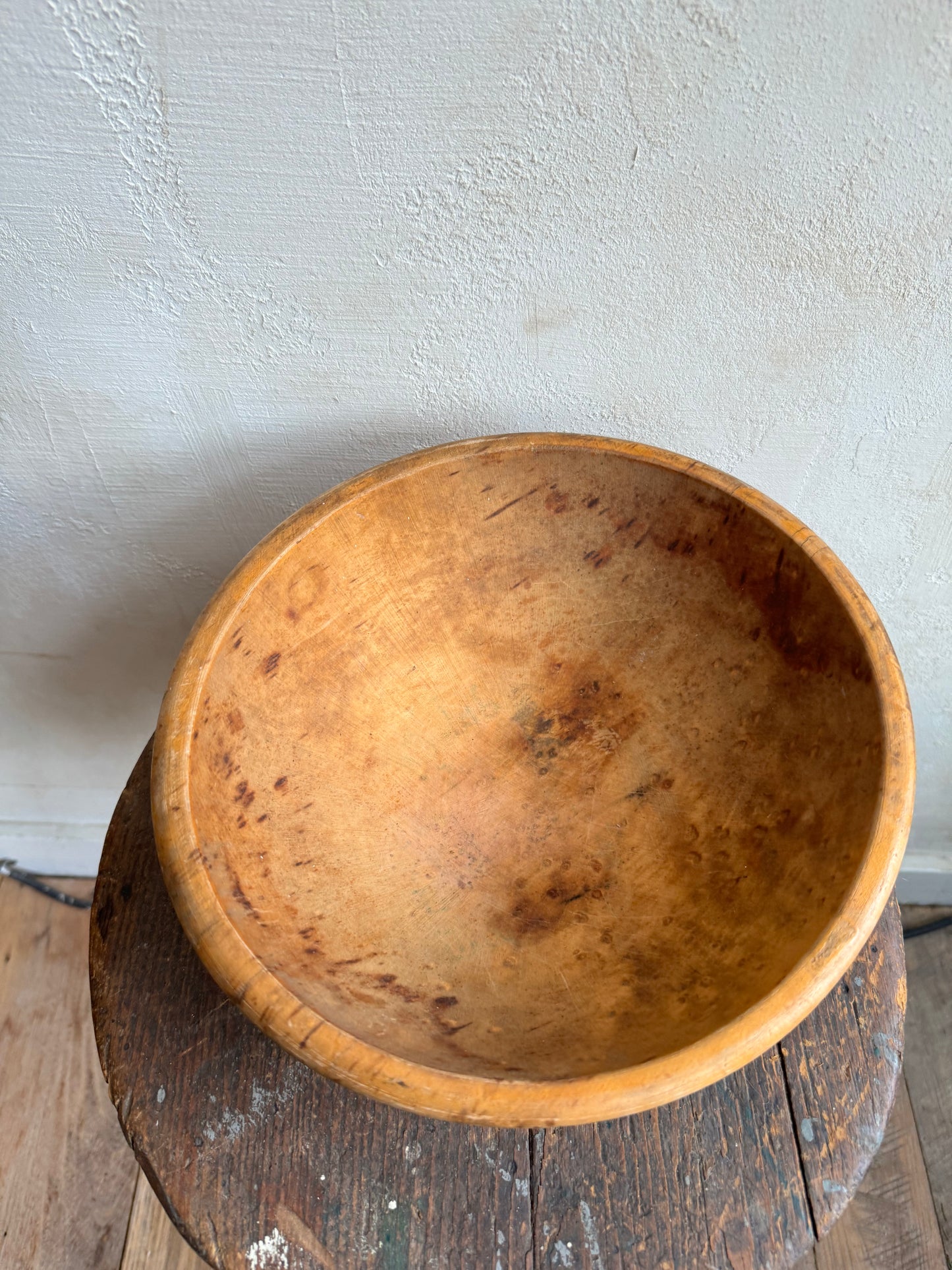 Round Wooden Dough Bowl