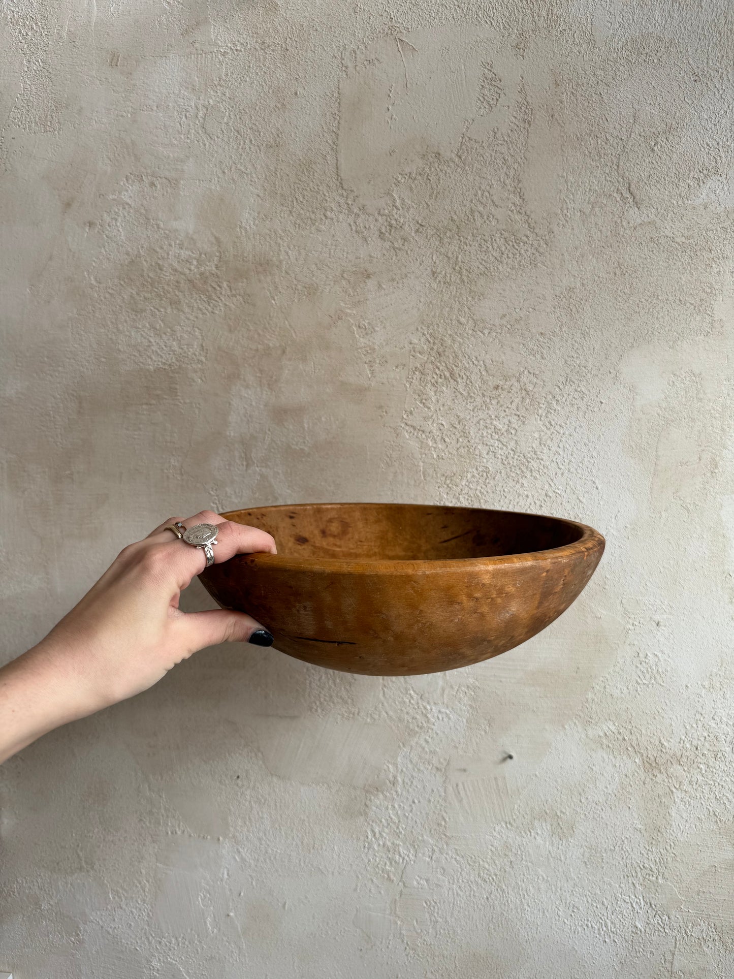 Round Wooden Dough Bowl