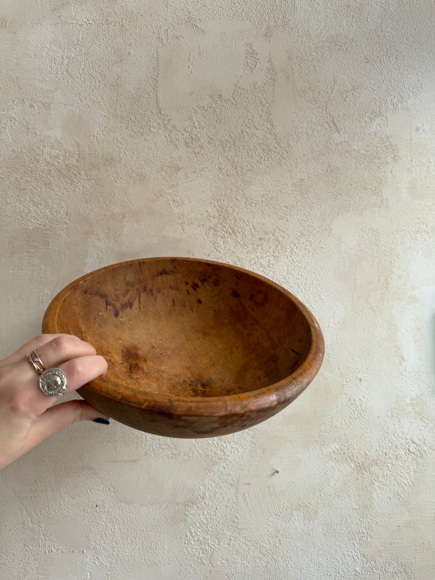 Round Wooden Dough Bowl