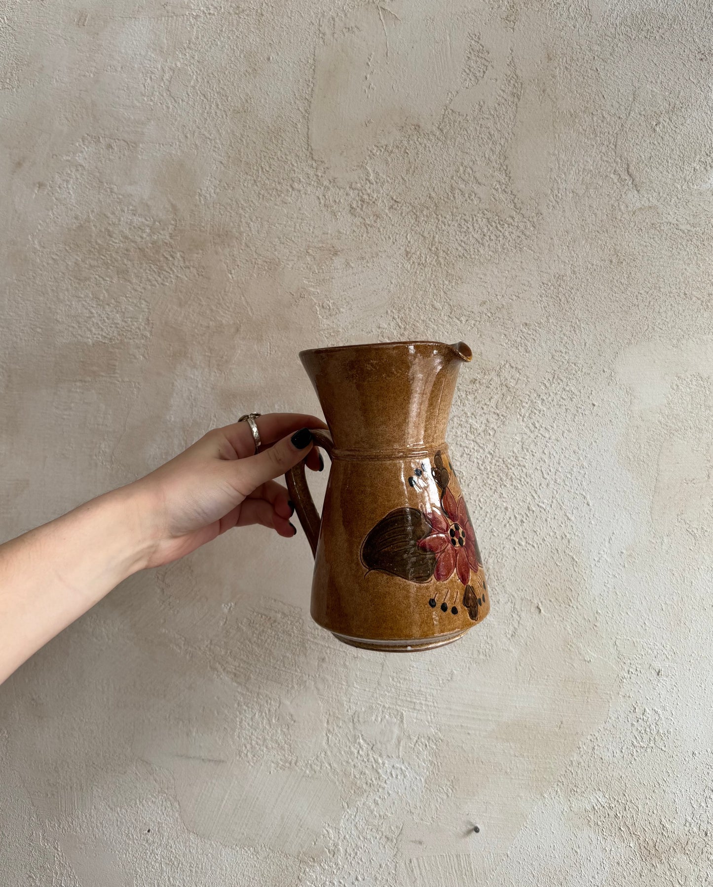 Handmade Flower Glazed Jug