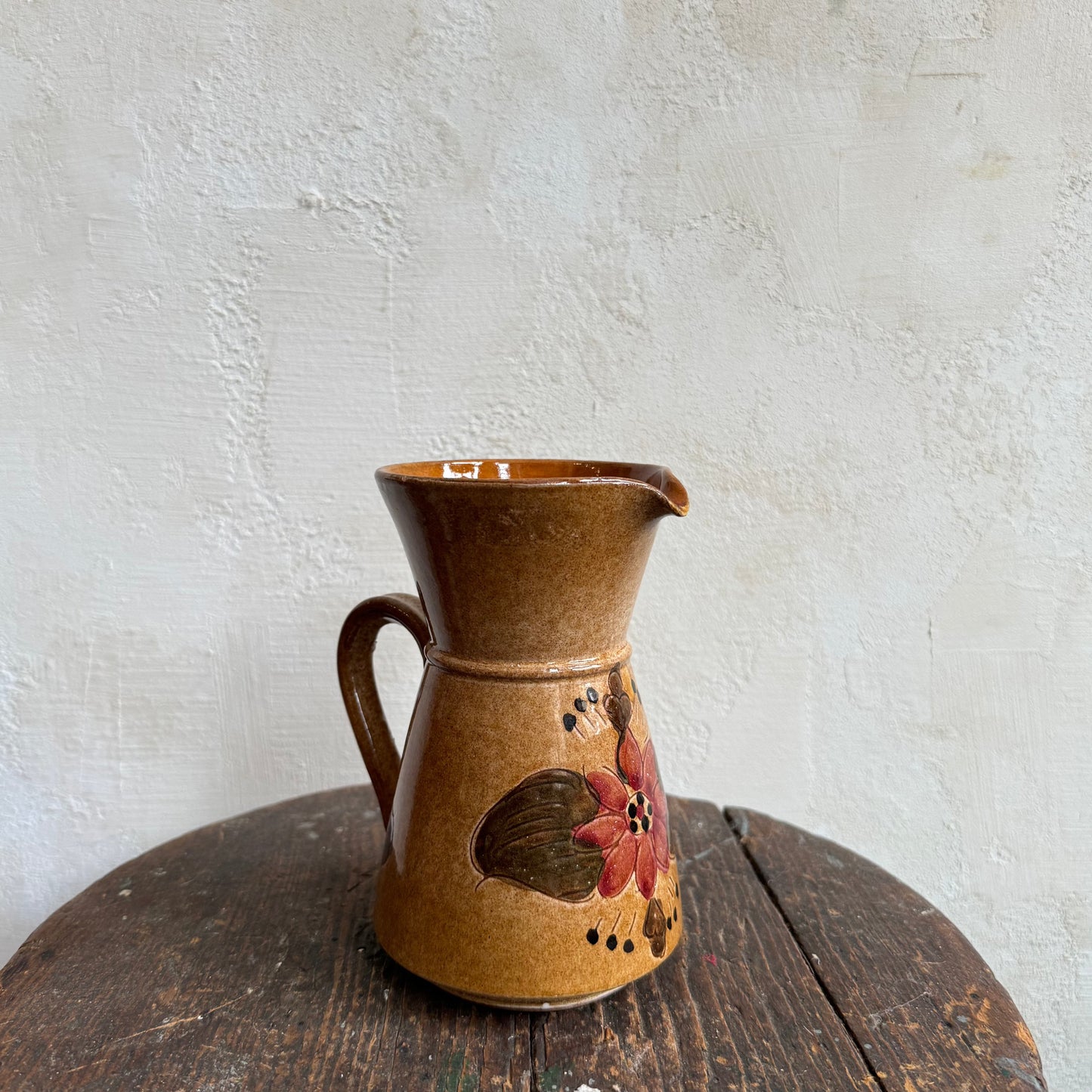 Handmade Flower Glazed Jug