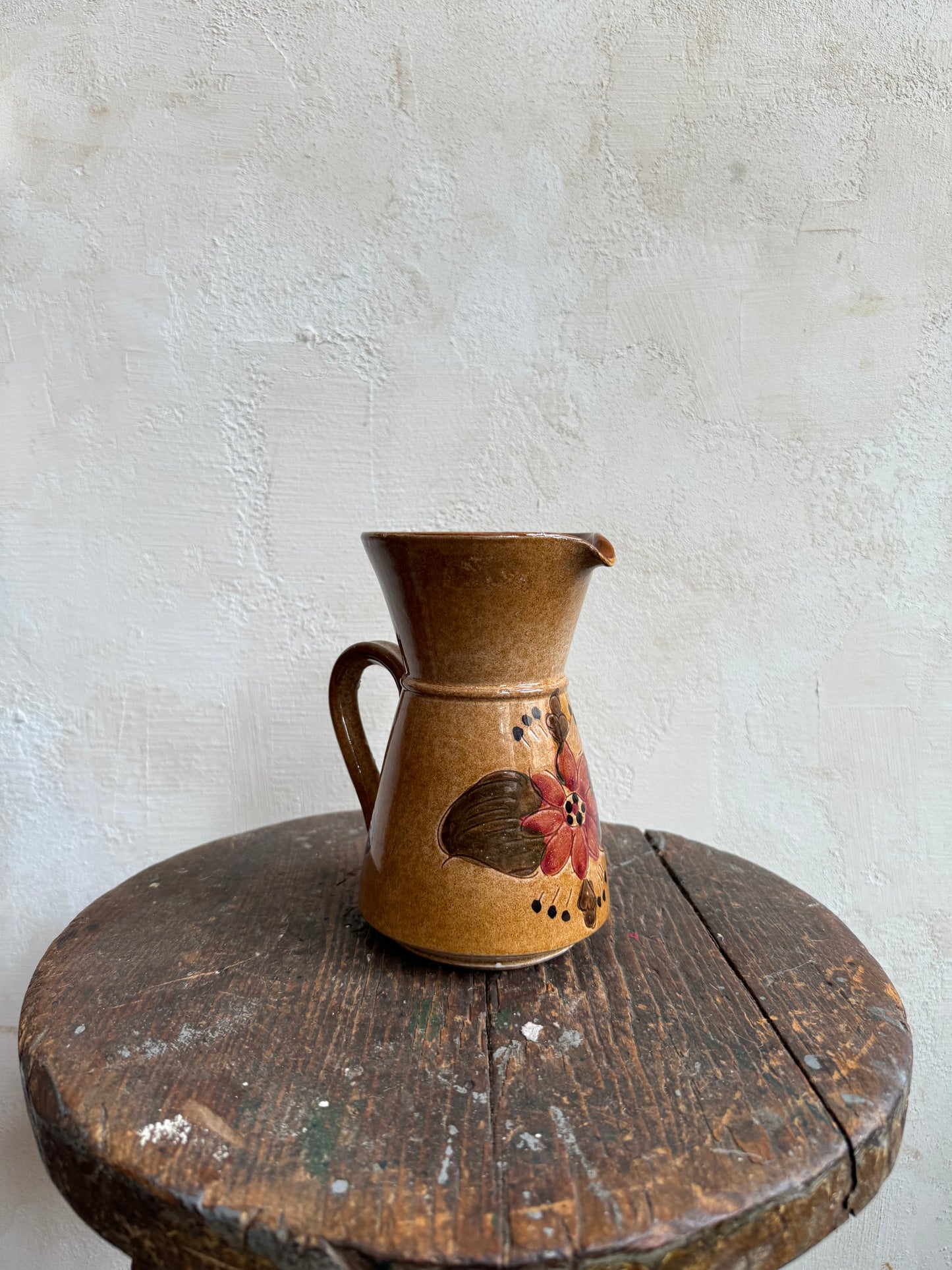 Handmade Flower Glazed Jug